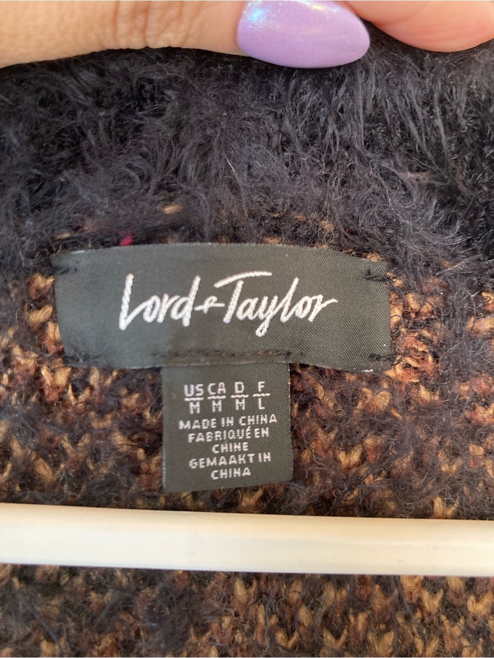 Lord & Taylor Leopard Cheetah Animal Print Open-Front Fuzzy Warm Cozy Cardigan - Picture 4 of 4